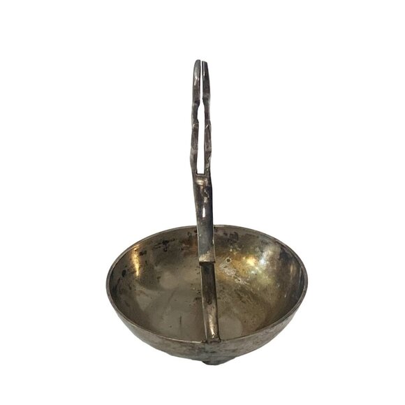 Vintage MCM REINDEER Metal Buck Handle Trinket Bowl Candy Nut Dish Lot of Patina - Picture 2 of 9